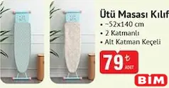 ÜTÜ MASASI KILIFI 52X140 CM 2 KATMANLI ÜTÜ MASASI KILIFI 52X140 CM 2 KATMANLI